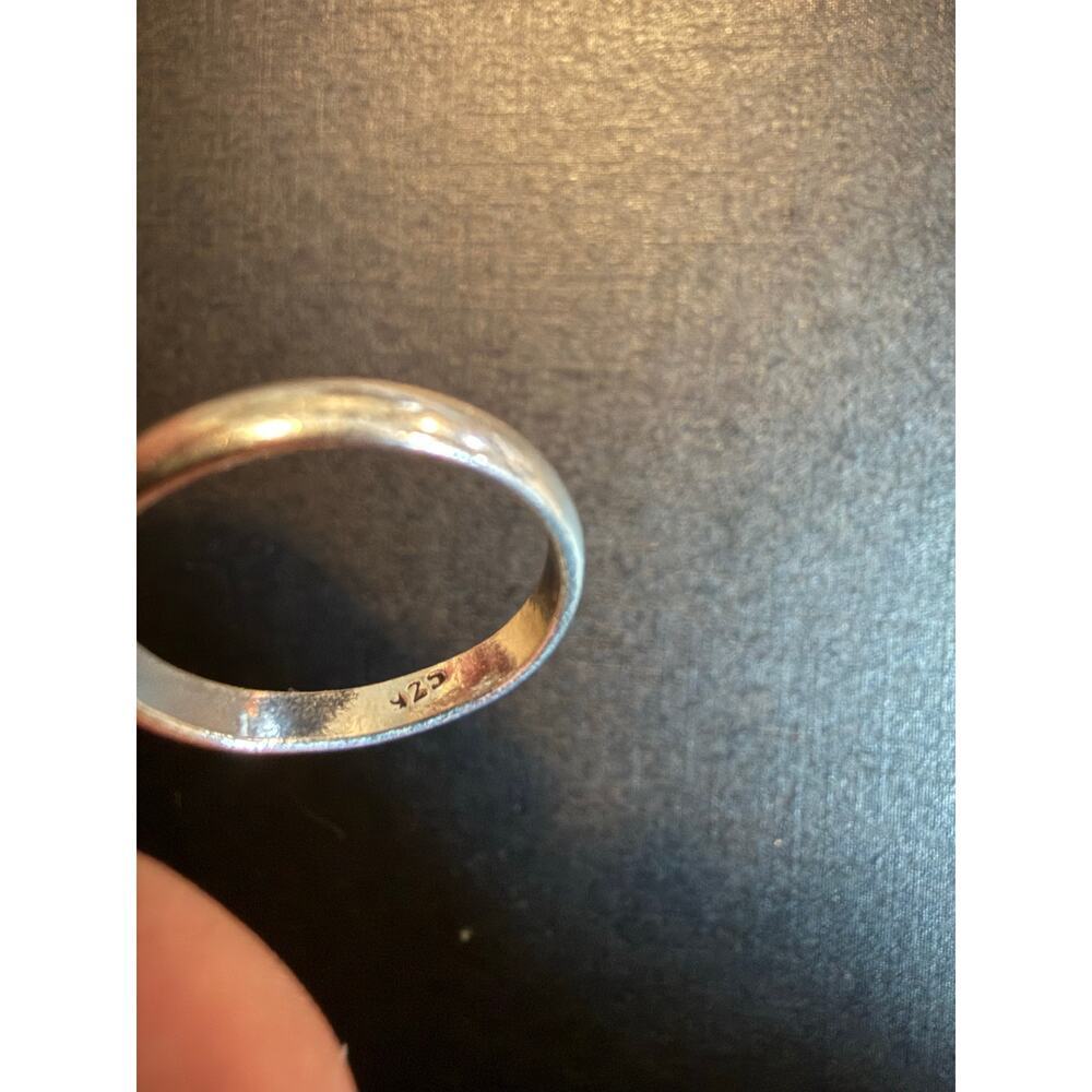 Natural Stone Tigers Eye 925 Silver Plated Ring 7.25 - Picture 4 of 4
